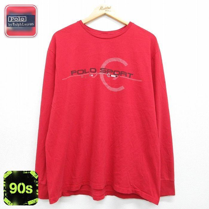 XL/古着 ラルフローレン 長袖 ブランド Tシャツ メンズ 90年代 90s 