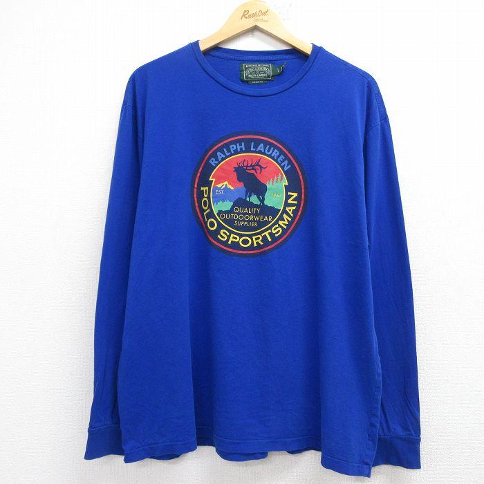 XL/古着 ラルフローレン ポロカントリー 長袖 ブランド Tシャツ メンズ