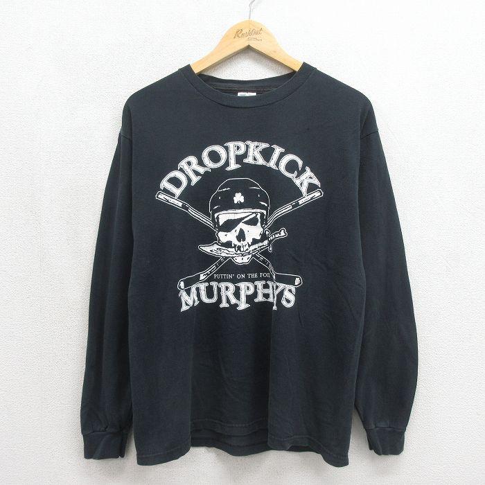 L/古着 長袖 ビンテージ ロック バンド Tシャツ メンズ 00年代 00s