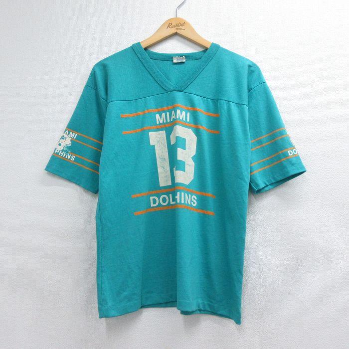 M/古着 半袖 ビンテージ フットボール Tシャツ メンズ 80年代 80s NFL