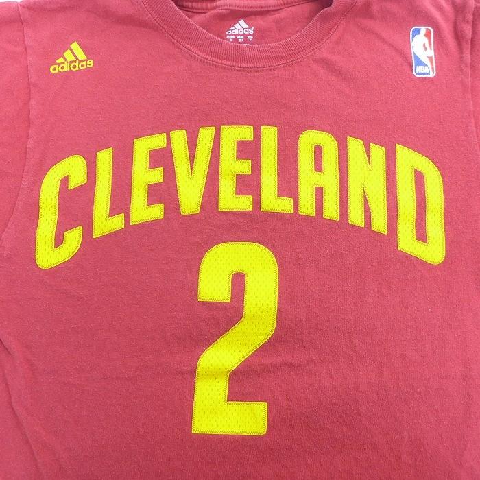 M 古着 ブランド Tシャツ アディダス Adidas ワンポイントロゴ Nba クリーブランドキャバリアーズ カイリーアービング 2 コットン クルーネック エンジ系 バスケ Tsbd0101 古着屋rushout 通販 Yahoo ショッピング