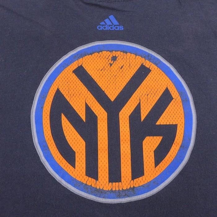 Xl 古着 半袖 ブランド Tシャツ アディダス Adidas Nba ニューヨークニックス コットン クルーネック 黒 ブラック バスケットボール mar11 中古 メンズ Tsbd0710 古着屋rushout 通販 Yahoo ショッピング