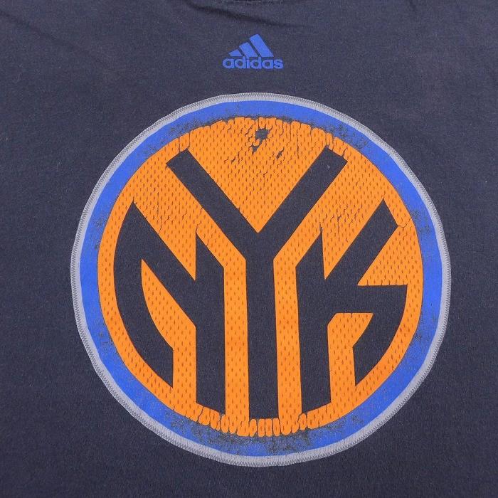 Xl 古着 半袖 ブランド Tシャツ アディダス Adidas Nba ニューヨークニックス コットン クルーネック 黒 ブラック バスケットボール mar11 中古 メンズ Tsbd0710 古着屋rushout 通販 Yahoo ショッピング