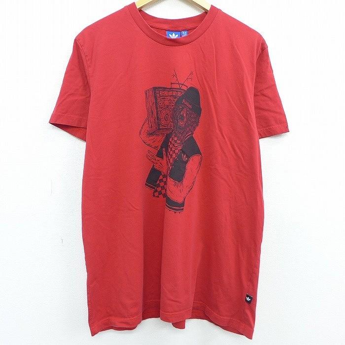 Xl 古着 半袖 ブランド Tシャツ アディダス Adidas ビッグロゴ クマ 大きいサイズ コットン クルーネック 赤 レッド 20apr10 中古 メンズ Tsbd20030328 古着屋rushout 通販 Yahoo ショッピング