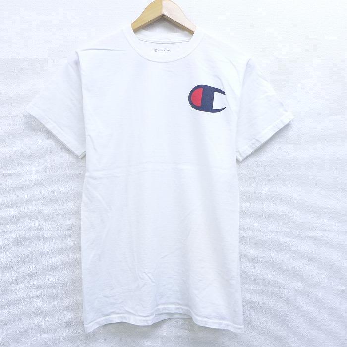 S 古着 半袖 ブランド Tシャツ チャンピオン Champion ワンポイントロゴ コットン クルーネック 白 ホワイト jun08 中古 メンズ Tsbd 古着屋rushout 通販 Yahoo ショッピング
