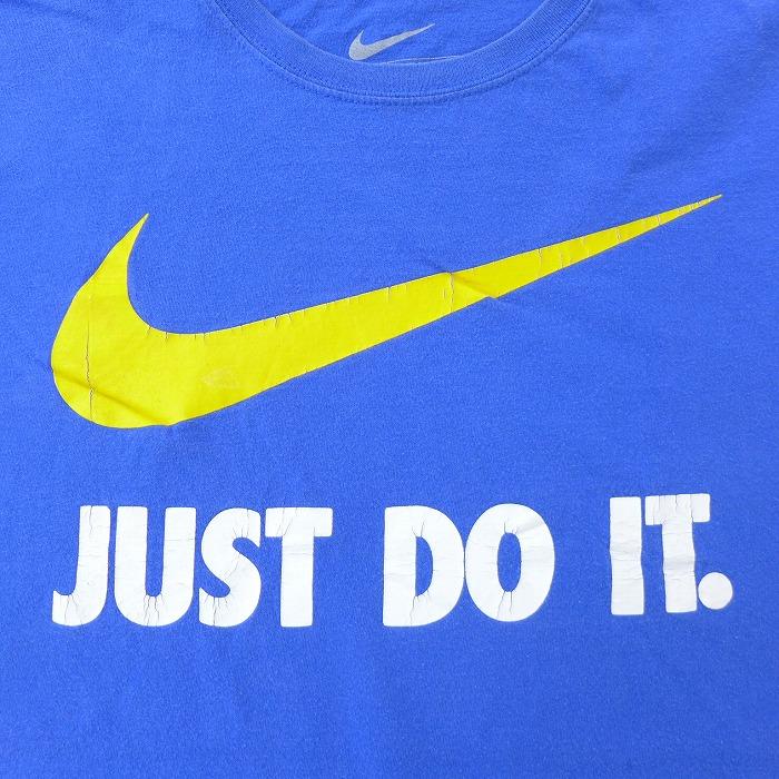 Xl 古着 半袖 ブランド Tシャツ ナイキ Nike ビッグロゴ Just Do It 大きいサイズ コットン クルーネック 青 ブルー jul03 中古 メンズ Tsbd 古着屋rushout 通販 Yahoo ショッピング