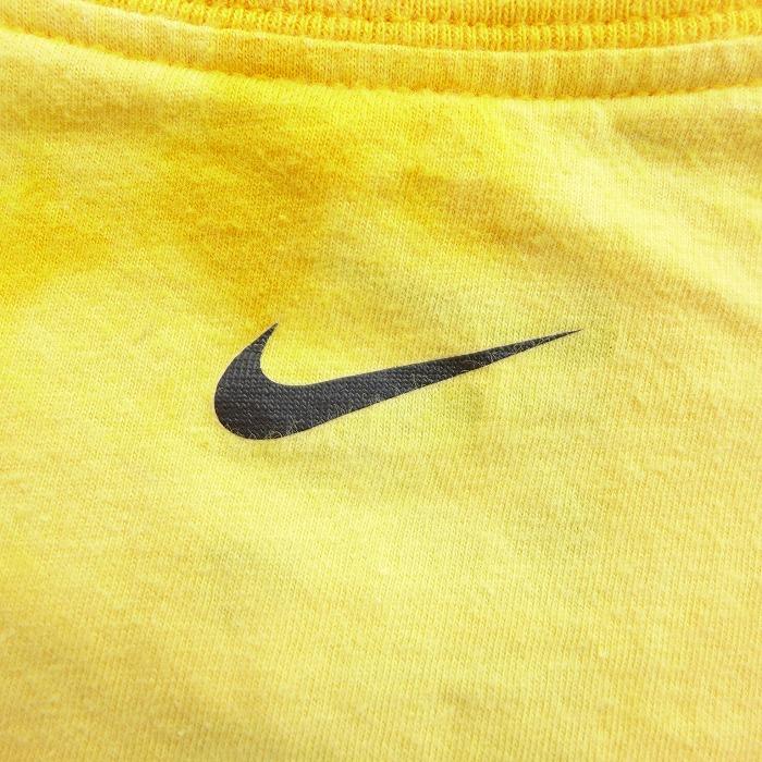 S 古着 半袖 ブランド Tシャツ ナイキ Nike Dutchtown バスケットボール ロゴ コットン クルーネック 黄系 イエロー ブリーチ加工 jul28 中古 メンズ Tsbd 古着屋rushout 通販 Yahoo ショッピング
