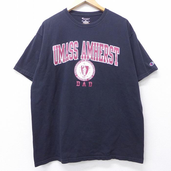 Xl 古着 半袖 ブランド Tシャツ チャンピオン Champion マサチューセッツ大学 アマースト校 カレッジ コットン クルーネック 黒 ブラック aug03 中古 メンズ Tsbd 古着屋rushout 通販 Yahoo ショッピング