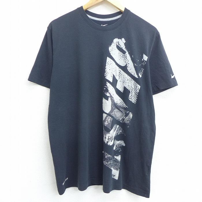 Xl 古着 半袖 ブランド Tシャツ ナイキ Nike ワンポイントロゴ Beast ドライフィット クルーネック 黒 ブラック 21may18 中古 メンズ Tsbd 古着屋rushout 通販 Yahoo ショッピング