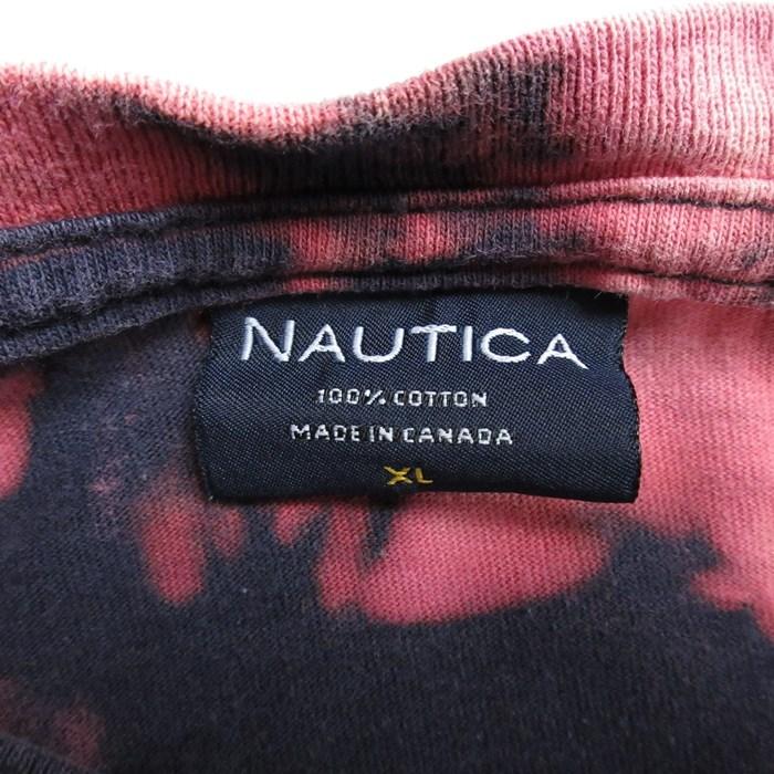 XL/古着 ノーティカ NAUTICA 半袖 ブランド Tシャツ メンズ ワンポイントロゴ 大きいサイズ コットン クルーネック 紺 ネイビー ブリー｜furugiyarushout｜04