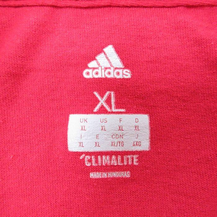 XL/古着 アディダス adidas 半袖 ブランド Tシャツ メンズ ビッグロゴ リーフ トレフォイル 大きいサイズ コットン クルーネック 赤 レ｜furugiyarushout｜03