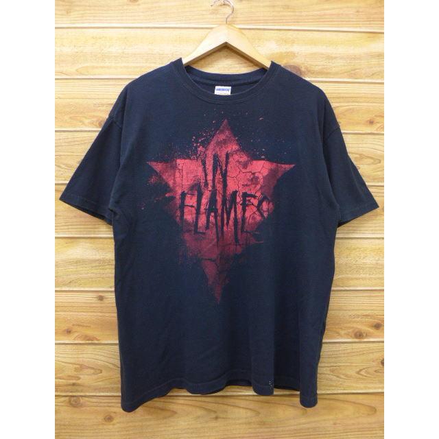 L 古着 ロック バンド Tシャツ インフレイムス 黒 ブラック 18aug24 中古 メンズ Tsrk 古着屋rushout 通販 Yahoo ショッピング