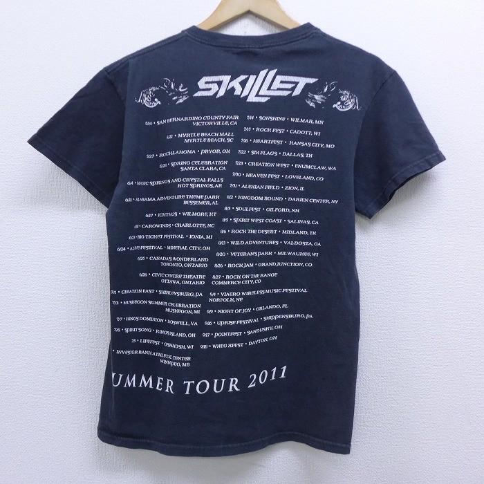 M 古着 半袖 ロック バンド Tシャツ スキレット クルーネック コットン 黒 ブラック mar11 中古 メンズ Tsrk0761 古着屋rushout 通販 Yahoo ショッピング