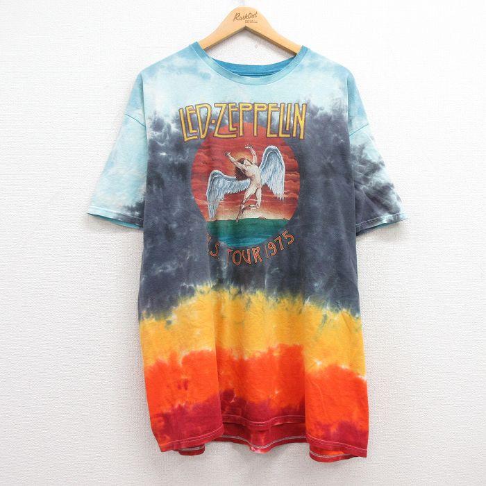 XL☆古着 半袖 ロック バンド Tシャツ メンズ レッドツェッペリン
