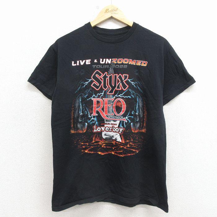 M/古着 半袖 ロック バンド Tシャツ メンズ STYX レオスピードワゴン