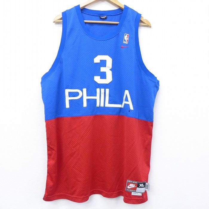 XL/古着 タンクトップ 00s ナイキ NIKE NBA フィラデルフィア