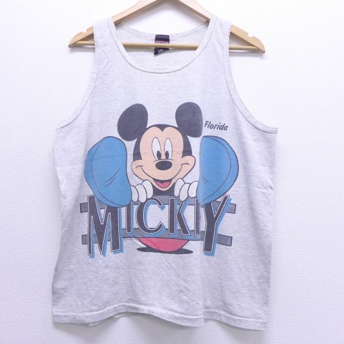 L 古着 ビンテージ タンクトップ 90s ディズニー Disney ミッキー Mickey Mouse コットン グレー 霜降り may19 中古 メンズ Tstp 古着屋rushout 通販 Yahoo ショッピング