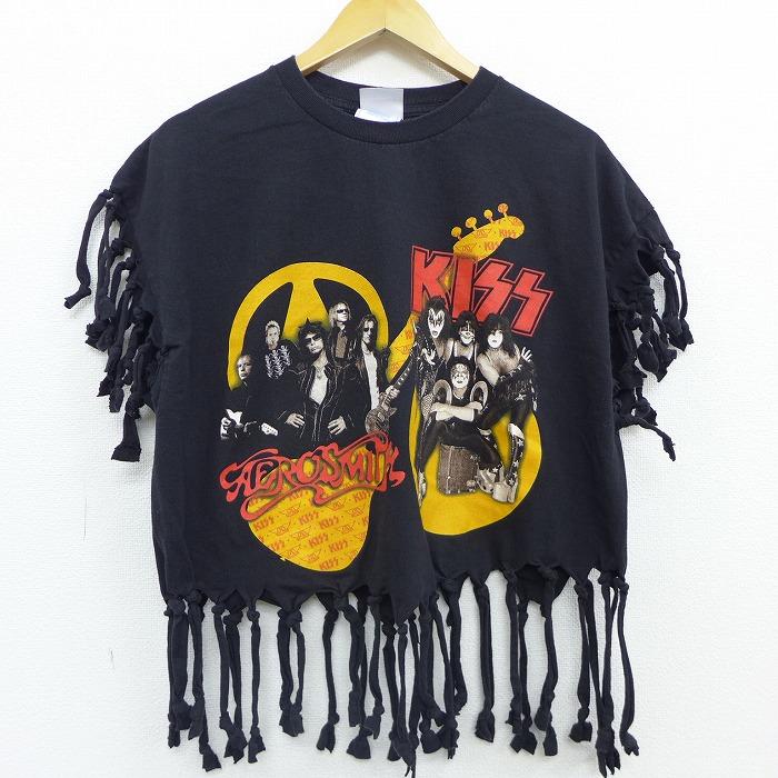 XL/古着 ビンテージ ロック バンド ノースリーブ Tシャツ 00s キッス 