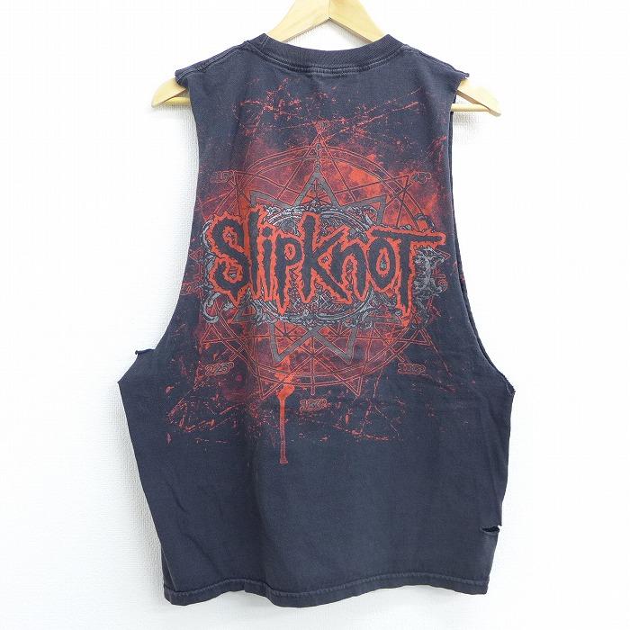 L 古着 ノースリーブ ロック バンド Tシャツ スリップノット コットン クルーネック 黒 ブラック jul09 中古 メンズ Tstp 古着屋rushout 通販 Yahoo ショッピング