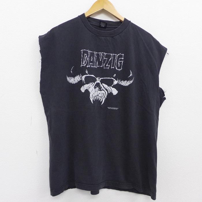 XL/古着 ノースリーブ ビンテージ ロック バンド Tシャツ 00s ダンジグ 
