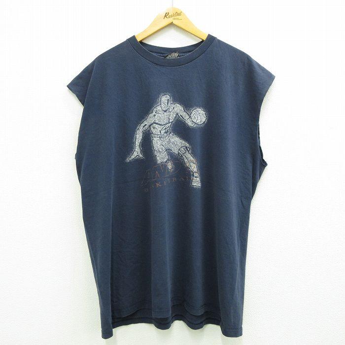 XL/古着 AND1 ビンテージ ノースリーブ Tシャツ メンズ 90s