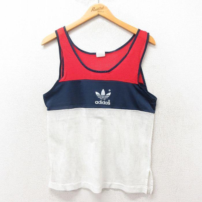 アディダス ヴィンテージ＜90’s USA製 メッシュタンクトップ＞M0244c adidas（アディダス） M/古着 ビンテージ タンクトップ メンズ 80s