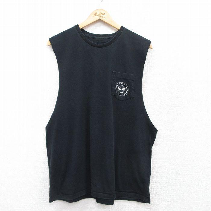 50%OFF】XL/古着 バンズ VANS ノースリーブ Tシャツ メンズ ワン 
