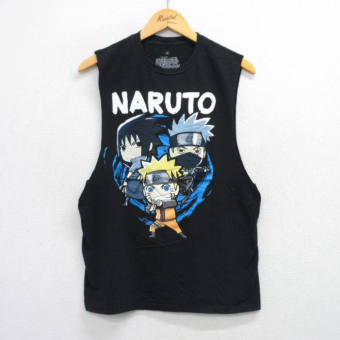 50%OFF】M/古着 ノースリーブ Tシャツ メンズ アニメ ナルト疾風伝 