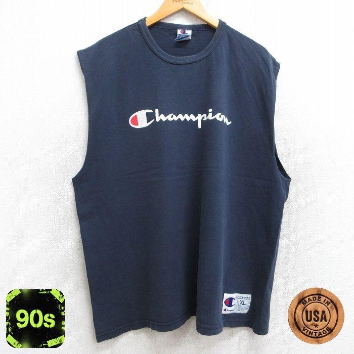 Champion（チャンピオン） XL/古着 ノースリーブ ビンテージ Tシャツ 