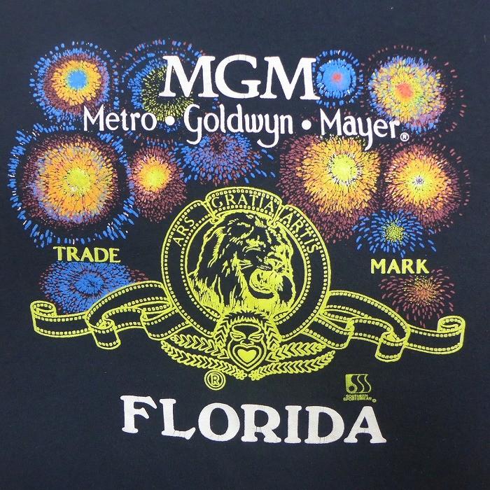 M 古着 半袖 ビンテージ Tシャツ 80s Mgm ライオン 花火 クルーネック 黒 ブラック may08 中古 メンズ Tsv0326 古着屋rushout 通販 Yahoo ショッピング