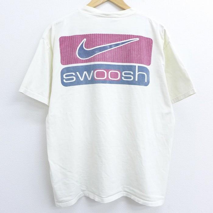L 古着 半袖 ビンテージ Tシャツ 00s ナイキ Nike ロゴ Swoosh コットン クルーネック 生成り jun03 中古 メンズ Tsv 古着屋rushout 通販 Yahoo ショッピング