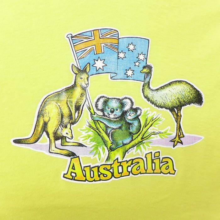 M 古着 半袖 ビンテージ Tシャツ 80s オーストラリア コアラ カンガルー クルーネック 黄 イエロー jun03 中古 メンズ Tsv 古着屋rushout 通販 Yahoo ショッピング