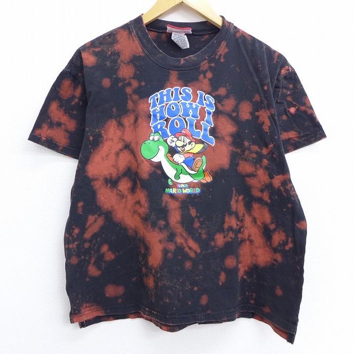 L 古着 半袖 ビンテージ Tシャツ 00s ニンテンドー スーパーマリオ ヨッシー 黒 ブラック 他 ブリーチ加工 jun08 中古 メンズ Tsv 古着屋rushout 通販 Yahoo ショッピング