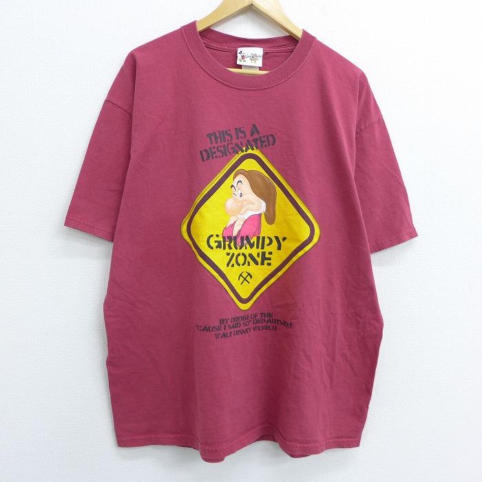 Xl 古着 半袖 ビンテージ Tシャツ 00s ディズニー Disney 白雪姫 ホワイト 7人の小人 七人こびと コットン クルーネック 赤 レッド jun26 中古 メンズ Tsv 古着屋rushout 通販 Yahoo ショッピング