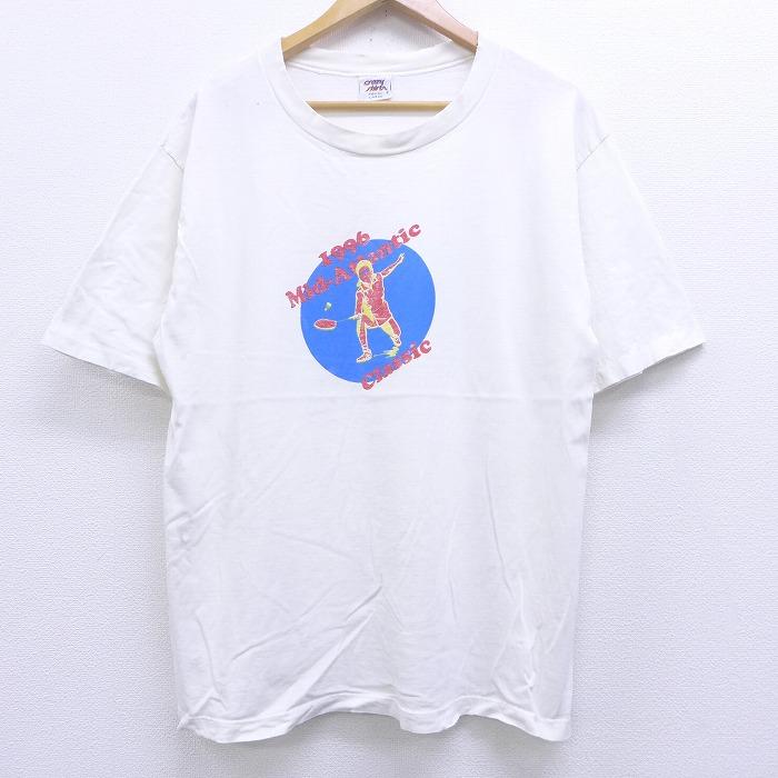 L 古着 半袖 ビンテージ Tシャツ 90s バドミントン コットン クルーネック 白 ホワイト jul03 中古 メンズ Tsv 古着屋rushout 通販 Yahoo ショッピング