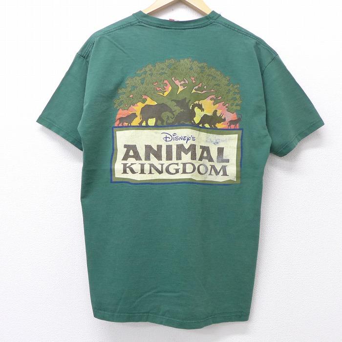L 古着 半袖 ビンテージ Tシャツ 90s ディズニー Disney アニマルキングダム コットン クルーネック 緑 グリーン Spe jul08 中古 メンズ Tsv0560 古着屋rushout 通販 Yahoo ショッピング