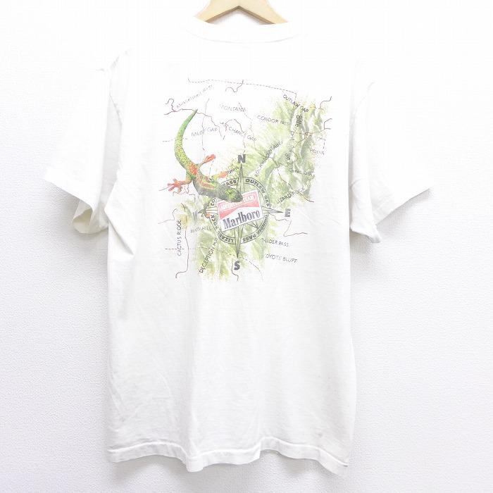 Xl 古着 半袖 ビンテージ Tシャツ 90s マルボロ トカゲ 胸ポケット付き コットン クルーネック 白 ホワイト jul10 中古 メンズ Tsv0568 古着屋rushout 通販 Yahoo ショッピング