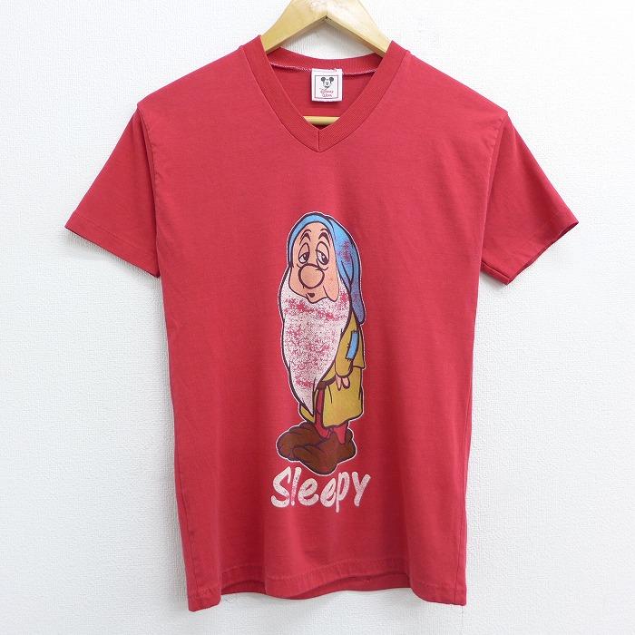 Xs 古着 半袖 ビンテージ Tシャツ 80s ディズニー Disney 白雪姫 ホワイト 7人の小人 七人のこびと Vネック 赤 レッド jul16 中古 メンズ Tsv 古着屋rushout 通販 Yahoo ショッピング