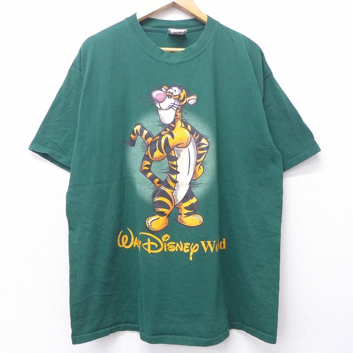 Xl 古着 半袖 ビンテージ Tシャツ 00s ディズニー Disney くまのプーさん ティガー 大きいサイズ コットン クルーネック 緑 グリーン 20jul31 中古 メンズ Tsv20065163 古着屋rushout 通販 Yahoo ショッピング
