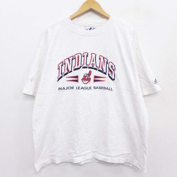 XL/古着 半袖 ビンテージ Tシャツ 00s MLBクリーブランドインディアン  