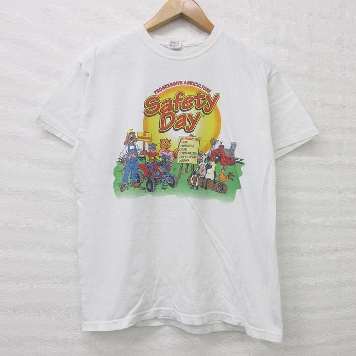 L 古着 半袖 ビンテージ Tシャツ 00s Safetyday 犬 牛 企業広告 クルーネック 白 ホワイト 21may14 中古 メンズ Tsv 古着屋rushout 通販 Yahoo ショッピング