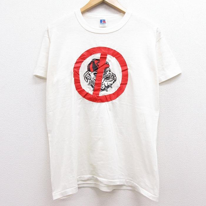 L 古着 半袖 ビンテージ Tシャツ 80s ラッセル 犬 ブルドッグ クルーネック 白 ホワイト 21may17 中古 メンズ Tsv 古着屋rushout 通販 Yahoo ショッピング