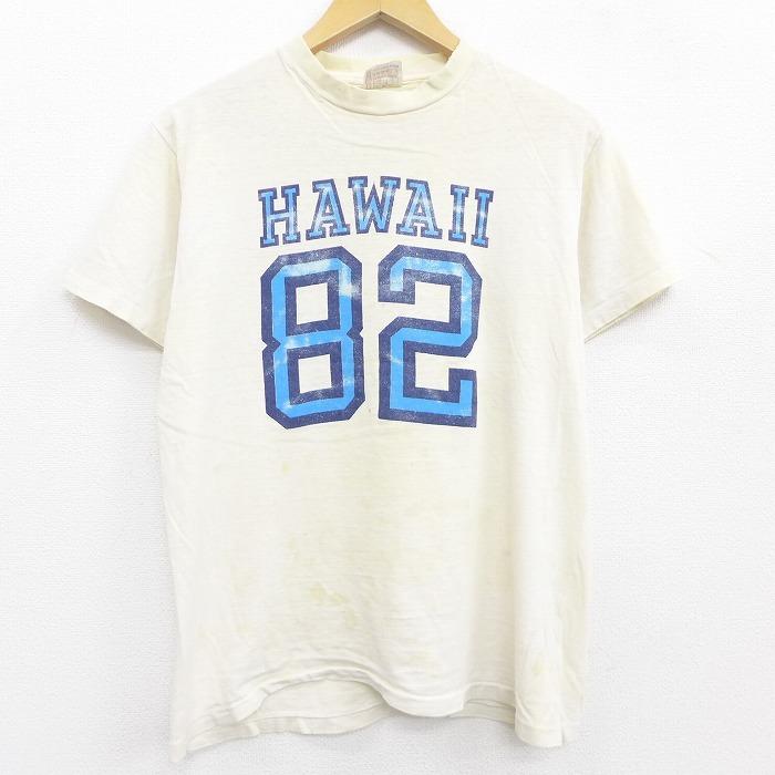 Hanes M/古着 ヘインズ 半袖 ビンテージ Tシャツ メンズ 80s HAWAII 