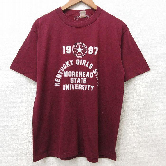 L 古着 半袖 ビンテージ Tシャツ メンズ 80s ケンタッキー クルーネック エンジ 21jun29 中古 Tsv 古着屋rushout 通販 Yahoo ショッピング