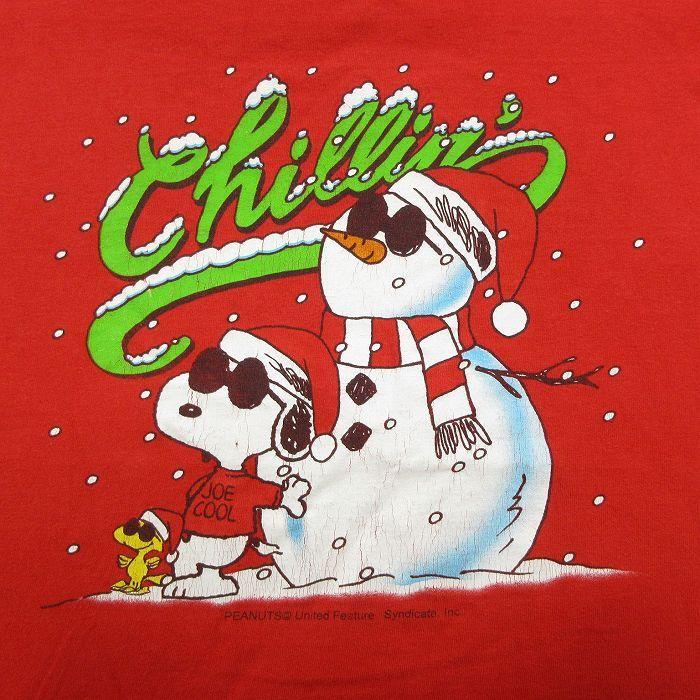 L 古着 半袖 ビンテージ Tシャツ メンズ 00s ピーナッツ スヌーピー Snoopy 雪だるま コットン クルーネック 赤 レッド 21jul02 中古 Tsv 古着屋rushout 通販 Yahoo ショッピング