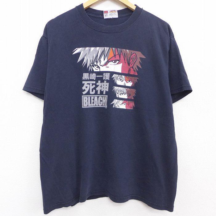 L 古着 半袖 ビンテージ Tシャツ メンズ 00s アニメ Bleach ブリーチ 黒崎一護 ブラック クルーネック 黒 Spe 21jul05 中古 Tsv 古着屋rushout 通販 Yahoo ショッピング