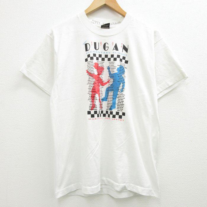 M 古着 半袖 ビンテージ Tシャツ メンズ 90s ニュージャージー 小学校 クルーネック 白 ホワイト 21jul15 中古 Tsv 古着屋rushout 通販 Yahoo ショッピング