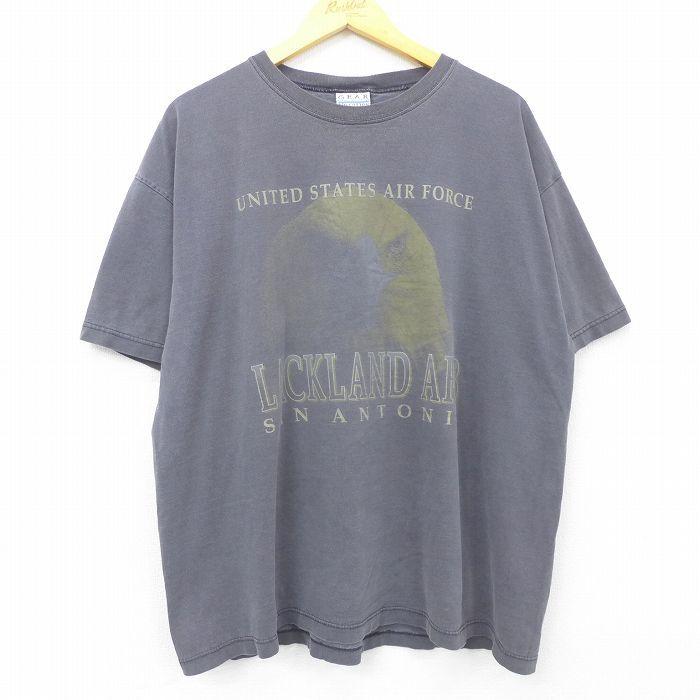 XL/古着 半袖 ビンテージ Tシャツ メンズ 90s エアフォース ラック