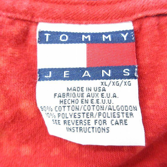 XL/古着 トミーヒルフィガー TOMMY HILFIGER 半袖 ビンテージ ブランド 