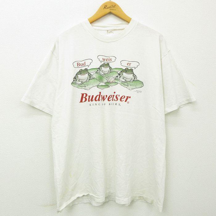 XL/古着 半袖 ビンテージ Tシャツ メンズ 90s バドワイザー ビール 
